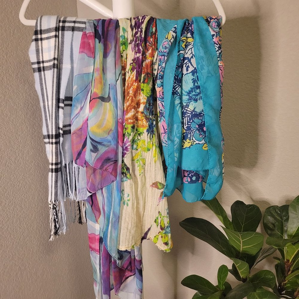 3 for $15, 5 for $20 Colorful Scarf Lot